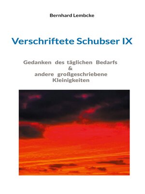 cover image of Verschriftete Schubser IX
